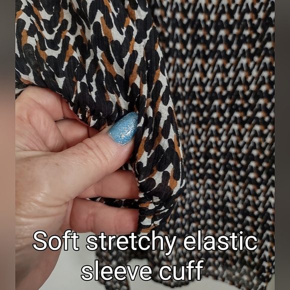 Plus size Top w/ Gold Studs & Black Tassels - Picture 9 of 17